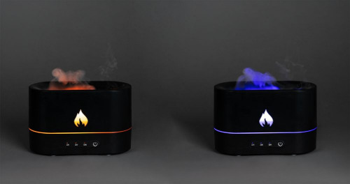 Увлажнитель-ароматизатор с имитацией пламени Fuego, черный