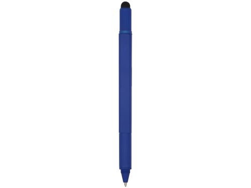 Ручка шариковая металлическая Tool, синий. Встроенный уровень, мини отвертка, стилус