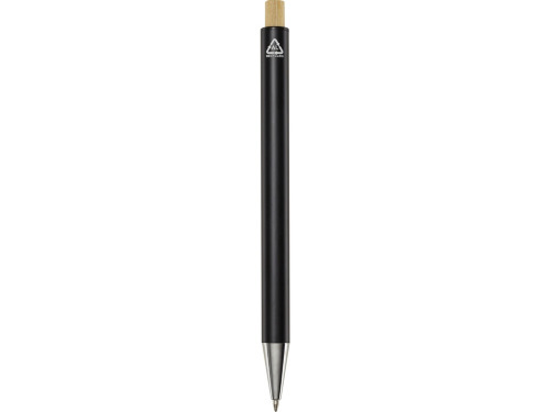 Cyrus шариковая ручка из переработанного алюминия, синие чернила - Черный