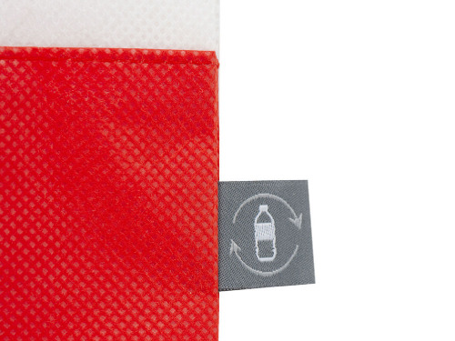 Сумка-шоппер двухцветная Revive из нетканого переработанного материала, красный