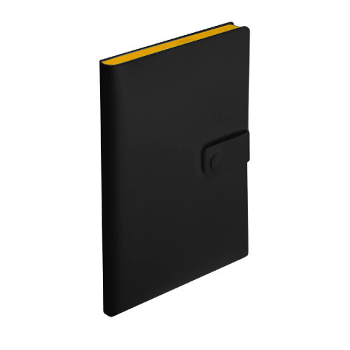 Ежедневник недатированный STELLAR, формат А5 (черный, желтый)