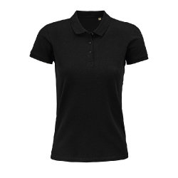 Рубашка поло женская PLANET WOMEN 170 из органического хлопка (чёрный)