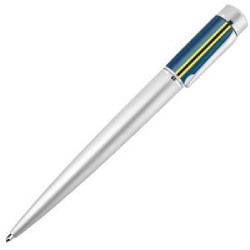 AZTEKA, ручка шариковая (синий, серебристый)