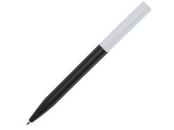 Шариковая ручка Unix из переработанной пластмассы, синие чернила - Черный