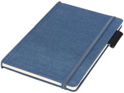 Блокнот Jeans формата A5 из ткани, светло-синий