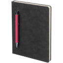 Ежедневник Magnet с ручкой, черный с розовым