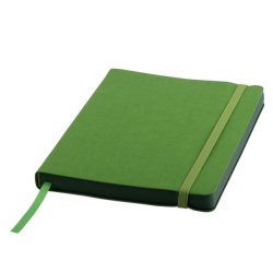 Ежедневник недатированный Shady, А5,  лаймовый, кремовый блок, зеленый обрез (лаймовый)