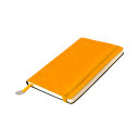Ежедневник недатированный Boomer, А5,  оранжевый, кремовый блок, без обреза (оранжевый)