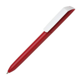 Ручка шариковая FLOW PURE с белым клипом (красный)
