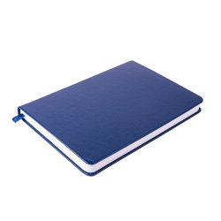 Ежедневник недатированный Duncan, А5,  темно-синий, белый блок (темно-синий)