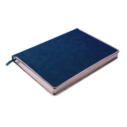 Ежедневник недатированный Montrose, А5,  темно-синий, кремовый блок, графитовый срез (темно-синий)